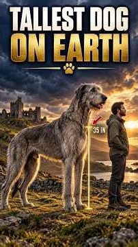 The Tallest Dog on Earth: Meet the Irish Wolfhound! #irishwolfhound #TallestDog #dogshorts