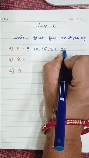 | Write first five multiples of 5,8,9 |#class6maths #factorsandmultiples #maths #shorts #education