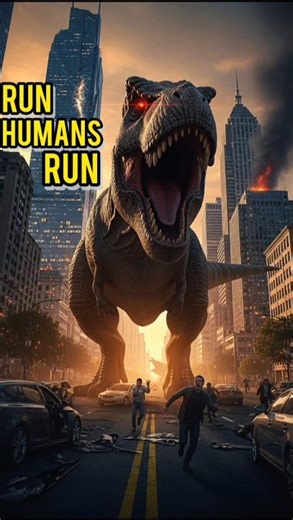 T-Rex Entered the City 😱 RUN HUMANS RUN! 🦖 | #Dino YouTube trending Short #Rudra