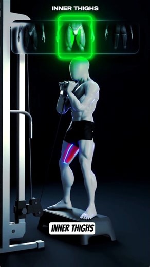 Cable Leg Workout for Quads, Inner Thighs, Hamstrings and Glutes #shorts