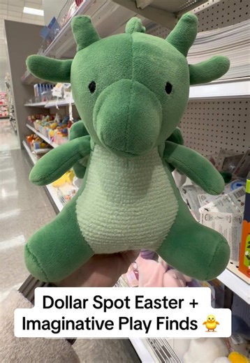 Dollar Spot Easter Imaginative Play Finds 🐰✨ Imaginative Play Plush – $3 💗💙💚 Pink • Blue • Green Easter Plush – $3 🤎 Brown Bunny 🤍 White Bunny 🐣 Duck Plastic Figures – $5 Mouse/Frog Dragon/Mouse Paint Your Own Decor – $3 🎨 Wizard 🐲 Dragon 🏰 Castle 🦄 Unicorn Fuzzy Notebook – $3 🐰 Bunny 🐥 Duck 🌸 Flower So many cute basket stuffers and creative little gifts — and mostly $3?! That’s a yes 🙌 #trending #easterbasket #easter #target #fyp