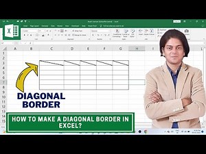 How to Make a Diagonal Border in Excel? #excel
