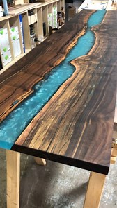 We recently completed this Claro Walnut River Table that is going to the Cayman Islands. - This table is 126” long and will be in a residence with a wine tasting room. - For this table we used one solid claro walnut slab with EcoPoxy Liquid Plastic and Bora Bora Blue pigment from Blackdiamondpigments - The finish we used was Rubio Monocoat USA Pure 2C Oil. - #Claro #Walnut #RubioMonocoat #Wood #Table #Custom #DIY #Maker #WoodWorking | Jeff Mack Designs