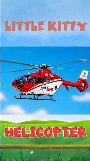 Helicopter for Kids 🚁 Fly High & Learn Amazing Vehicles! #shorts