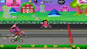Dora the explorer Games -  Dora  Motor Racing Game - Walkthrough