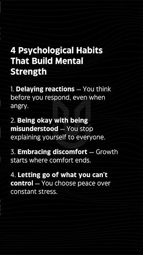 4 Psychological Habits That Build Mental Strength | How to Develop Inner Resilience