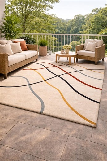 White Abstract Line Wool Rug - Modern Minimalist Area Rug - Handmade Cream & Charcoal Tufted Carpet - Large Scandi Style Rug for Living Room - Etsy