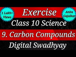 Exercise class 10 science chapter 9 carbon compounds। Std 10 science chapter 9 carbon compounds