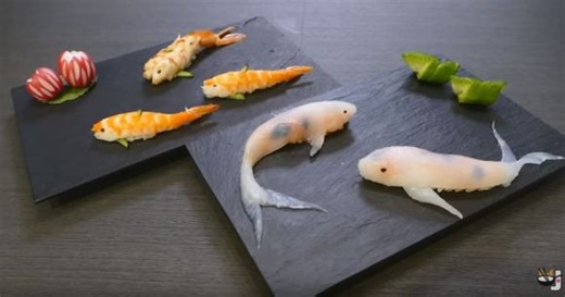How to make sushi that looks like real-life swimming koi fish【Video】