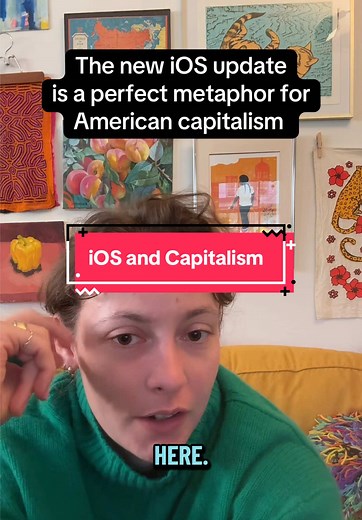 The new iOS update is garbage but I think it’s also a perfect metaphor for society and capitalism especially under this big tech oligarchy we have now! Worsening our products being sold to us as innovation because capitalism breeds exploitation. #anticapitalist #lefttok #breakupbigtech #iosupdate