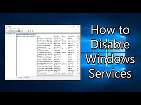 How to Disable Windows Services