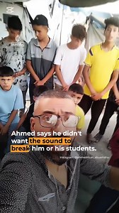 37K views · 1.1K reactions | A music teacher in Gaza has transformed the sound of Israeli drones into a powerful song honouring those killed in Israel’s genocide. Ahmed Muin Abu Amsha uses music to help displaced and traumatised Palestinian children cope amid war and devastation. | Al Jazeera English | Facebook