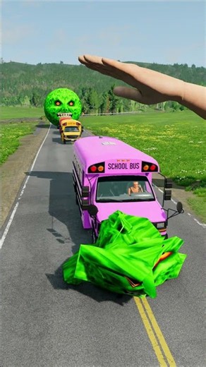 Big & Small Cars vs Giant Hand Slap - BeamNG.Drive