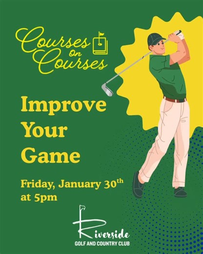 😵‍💫Looking to improve your game this year? Struggling to put it all together? ⛳️On January 30th, Jon Evertz is here to help! Courses on Courses is an interactive session to make your rounds more fun and enjoyable. Sign up on Foretees or contact Nick Huff for more info. ⛳️Experience Portland’s Hidden Gem!💎 | Riverside Golf and Country Club