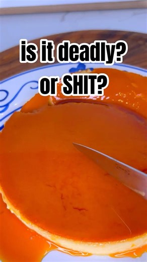 I Tried Making Caramel Flan... It Fell Apart 😅 (Still Insane) #shorts