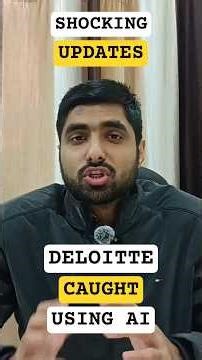 Shocking Updates Deloitte Caught Using AI 😱 #itjobs #deloitte #big4 #jobs