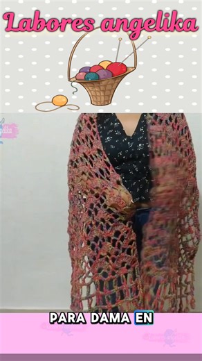 Este chal rectangular a crochet es más que una prenda: es un abrazo tejido con hilos de colores. 🧶 ¿Te gustaría aprender cómo hacerlo? Encuentra el tutorial completo en mi canal de YouTube y acompáñame en cada puntada. #crochet #tejido #moda #viral #crochetlovers #fblifestyle | Labores angelika