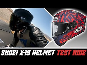Shoei X-15 Helmet Track Test Ride Review at SpeedAddicts.com