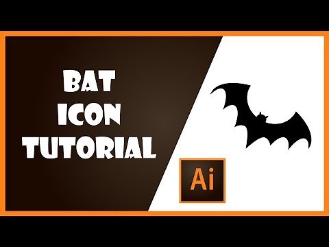 Bat icon - Adobe Illustrator halloween tutorial.