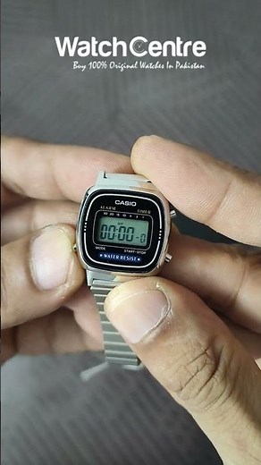 Casio LA 670WA 1D Ladies Silver Vintage Digital Watch