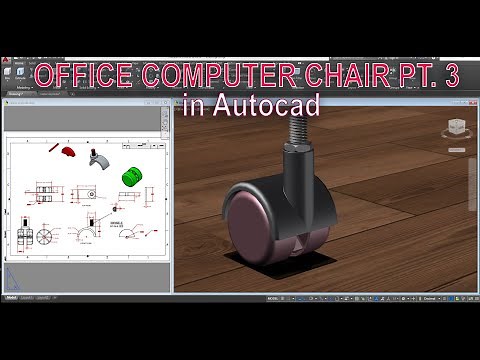 Caster Wheel Tutorial in Autocad | Office Chair Pt. 3