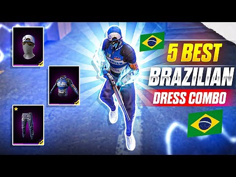 BRAZILIAN PLAYERS UNIQUE AND FREESTYLE DRESS COMBINATION / TOP 5 DRESS COMBINATION FREE FIRE