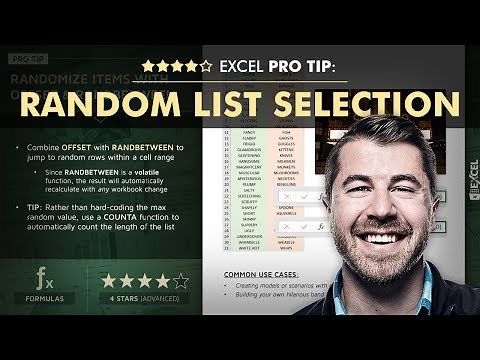 EXCEL PRO TIP: Random List Selection with OFFSET & RANDBETWEEN