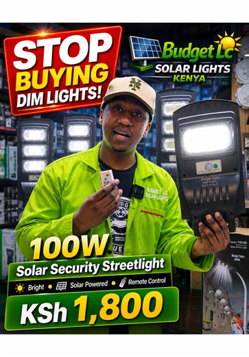 100W Solar Security Streetlight — Bright LED, Remote & Automatic