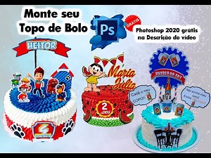 Como editar Topos de Bolo, imprimindo na medida que desejar com Photoshop 2020!