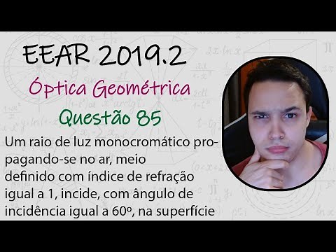 EEAR 2019 - Um raio de luz monocromático propagando-se no ar, meio definido com índice de refração