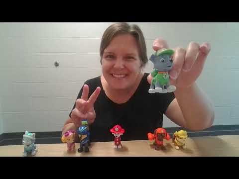 ASL and Voiced Paw Patrol Names Ages Colors