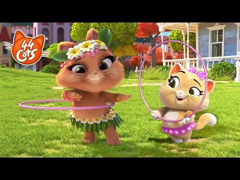 44 Cats | Alana teaches Pilou a special game... the Hula Hoop