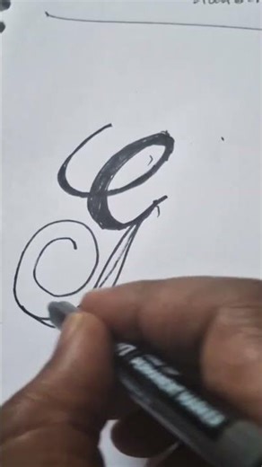 draw cursive G letter #drawing #sketch #easydrawingharish