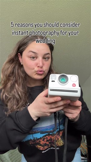 Hey! I’m Kathleen and I offer Polaroid and instax (aka instant) photography for weddings because I realized how important it truly is, and here’s why. Film is not just a trend. It’s a feeling. 1. Tangible memories The nature of instant photography is just that, it’s instant. The film is physical and develops after a few minutes. Resulting in an album of tangible photos from your wedding to look through and touch. 2. Less, but more meaningful With film, every shot matters. Every pack of film only