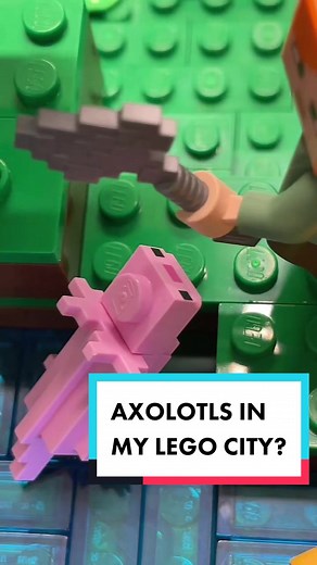 Axolotls in My LEGO City: Fun LEGO Minecraft Build