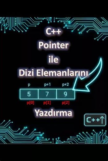 C++ pointer kullanarak dizi elemanlarını ekrana yazdırma