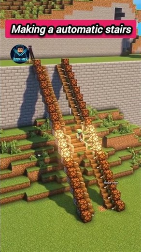 Build automatic stairs in Minecraft 👾