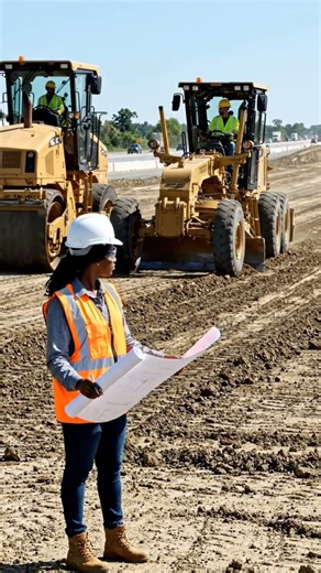 Road Subgrade Preparation | Civil Site Work 🚧 #shorts