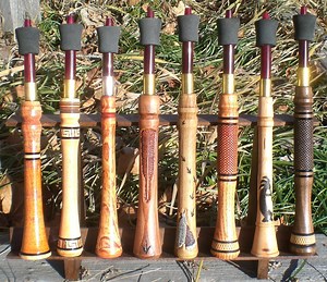 Turkey Trumpet Yelper Game Call Tone Wood With Buffalo Bone Mouth Piece   Brass Ferrule - Etsy