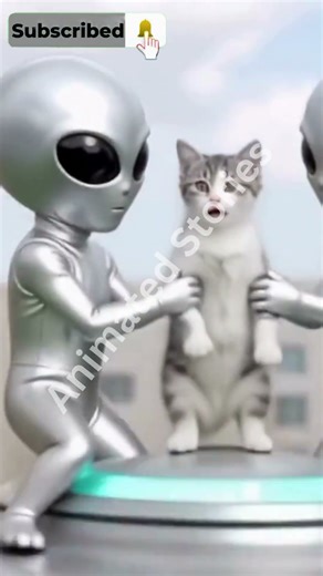 Alien Kidnap the cat | Animal kidnap | Animated Stories |