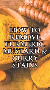 How to remove a turmeric, curry, and/or mustard stains: 1) Wipe away any physical bits of the stain with a damp cloth 2) Tamp in dish soap or liquid detergent 3) Wash as recommended 4) Soak in hot water (140F/60C) 5) Rewash 6) Repeat steps 4 and 5 until the stain is removed I hope this helps! #TurmericStain #CurryStain #MustardStain #StainRemoval #Laundry | Jeeves - New York's Finest Dry Cleaner