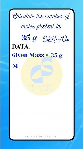 No of Moles of Glucose | C6H12O6 | Calculation | Formula | Class 11 | Formula Chemistry |