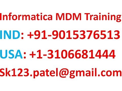Informatica MDM 10.1 Online Training | Landing table, staging tables and Base object table