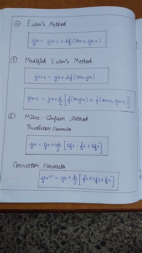 Picard Method, Euler's method, Modified Euler's Method etc.