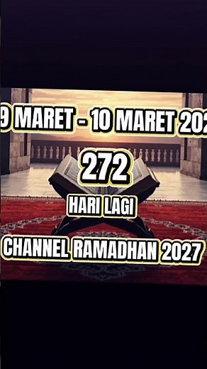 272 Hari Lagi Menuju Hari Raya Idul Fitri 2027 Tak Kerasa Tinggal 9 Bulan Lagi Lebaran#lebaran#puasa