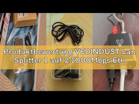 Produktbewertung VEDINDUST Lan Splitter 1 auf 2 1000Mbps Ethernet Splitter 2 Port Mit Type-C-Netzkab