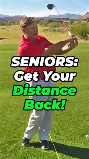 Seniors: Get Your Distance Back! The biggest problem seniors face is losing distance. This tip explains why you've lost 30 yards and how to get it back. It's easier than you think but you need to understand why. This tip will explain it and how to get it back. #lovegolf #golflifestyle #golfinglife #golflife #instagolfer #instagolftips #golfaddicts #golflesson #golflessons #golfersofinstagram #golfcoaching #golfswingtips #golfswingcoach #golfdrills #golfingday #golfingworld #golferlife #seniorgol