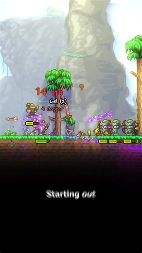 starter tips in terraria #gaming #videogames #terraria #terrariagameplay #terrariamemes