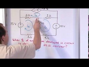 Lesson 17 - Mesh Current Problems With Dependent Sources, Part 3 (Engineering Circuits)