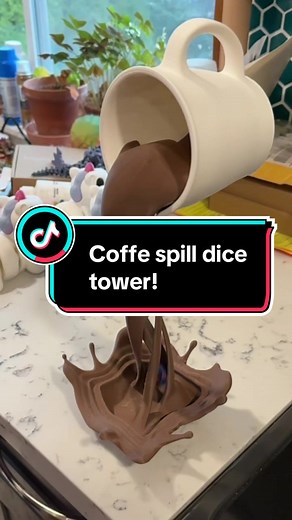 Slow-mo test of a new dice tower from @🥨 Pretzel Prints 🥨 ! It’s so cool 😍☕️🎲 #dicetower #dicetok #diceroll